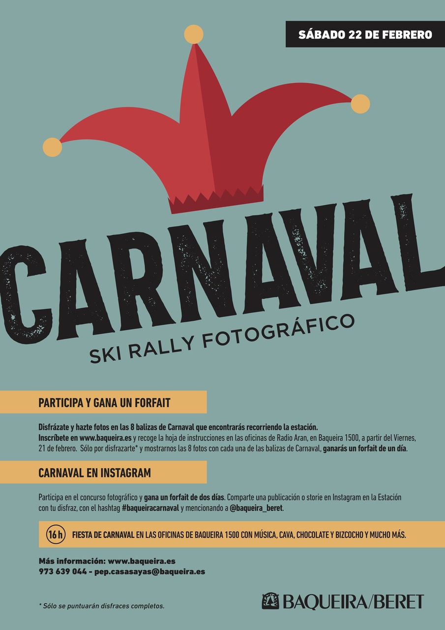 Carnaval con un original Ski Rally Fotográfico de disfraces en Baqueira Beret 